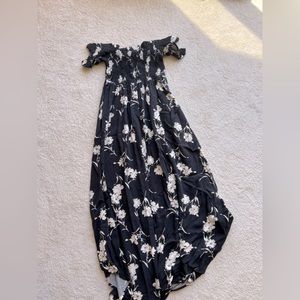 Black & White midi off-the-shoulder dress